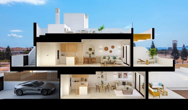 Nybyggnation - Radhus - Los Alcázares - Serena Golf