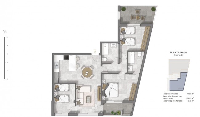 New Build - Apartment - Guardamar - Pueblo
