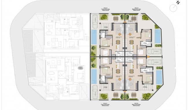 Nybyggnation - Quatro hus - Torre Pacheco - El Alba